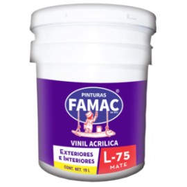 FAMAC PINTURA VINILICA L-75 CUBETA 19L