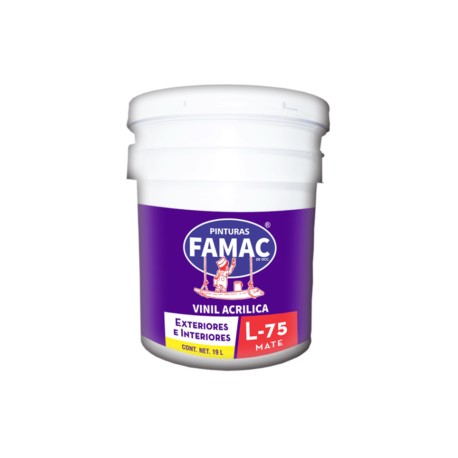 FAMAC PINTURA VINILICA L-75 CUBETA 19L