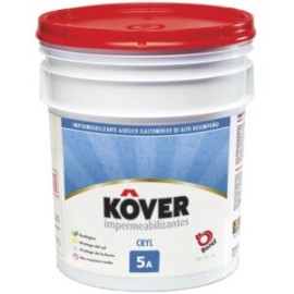 BEREL IMPERMEABILIZANTE ACRILICO KOVER CRYL 5 AÑOS ROJO 2605 GALON 4L